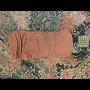 Tiger Mist Mauve Rouched Mini Dress